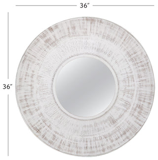 Ocean Isle Wall Mirror - Distressed White