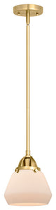 Fulton Mini Pendant, Satin Gold, Matte White, Matte White