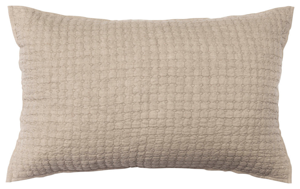 Katarina Linen Pillow Case Sham, Natural, King