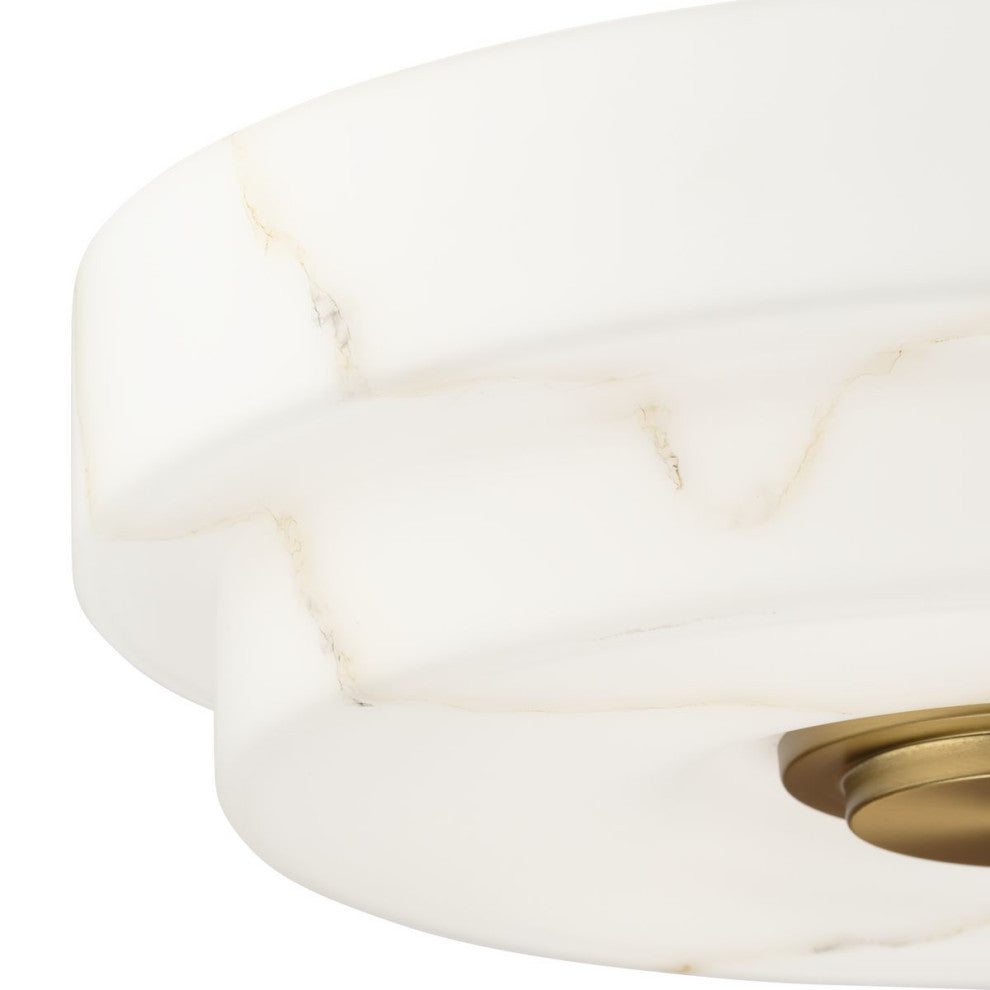 Tosca Collection Three-Light Luxe Semi-Flush Mount Light, Brushed Bronze