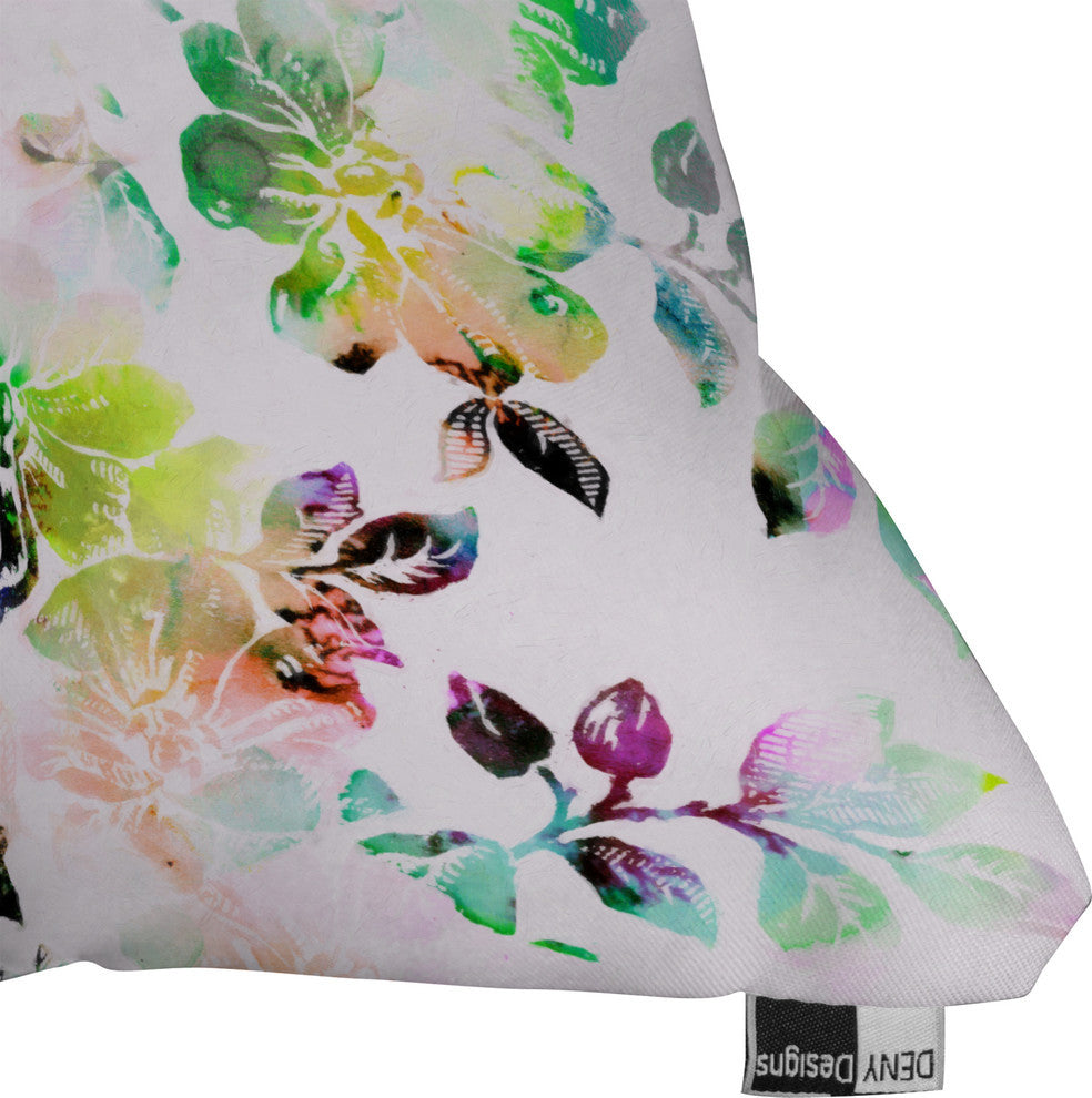 Deny Designs Cayenablanca Romantic Flowers Outdoor Throw Pillow