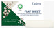Delara GOTS Certified 100% Organic Cotton Flat Sheet 400TC, Ivory, King, 108"x105"