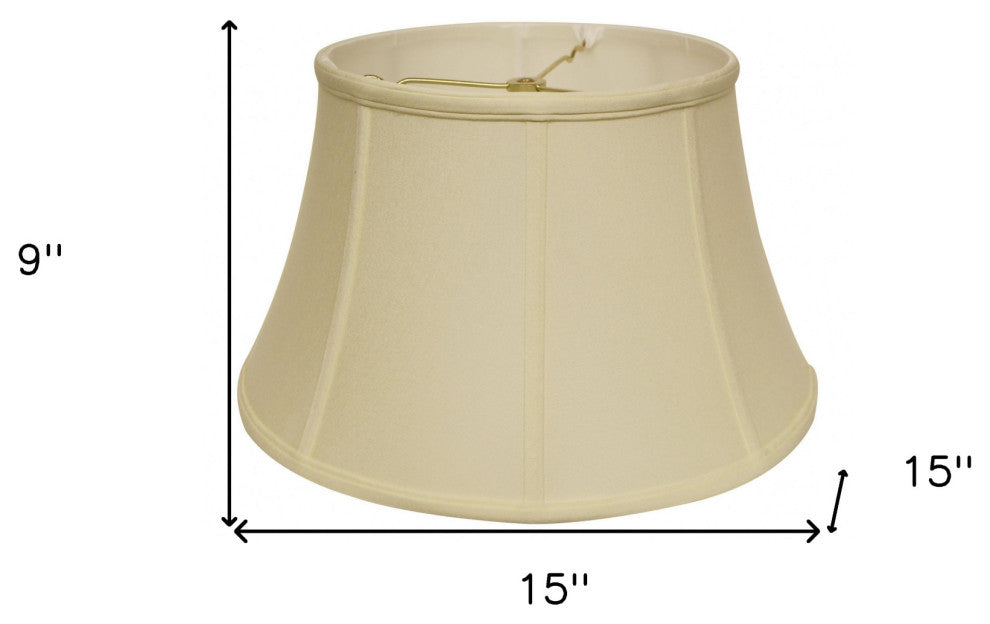 15" Ivory Drum No Slub Lampshade