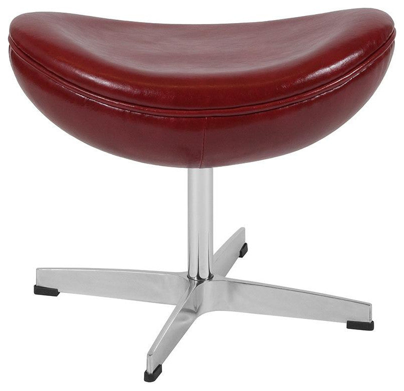 Cordovan Leather Ottoman