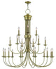 Livex Lighting Estate Light Foyer Chandelier, Antique Brass