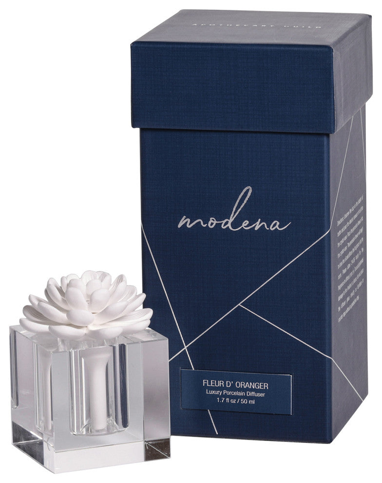Modena Small Porcelain Diffuser, Fleur d' Oranger