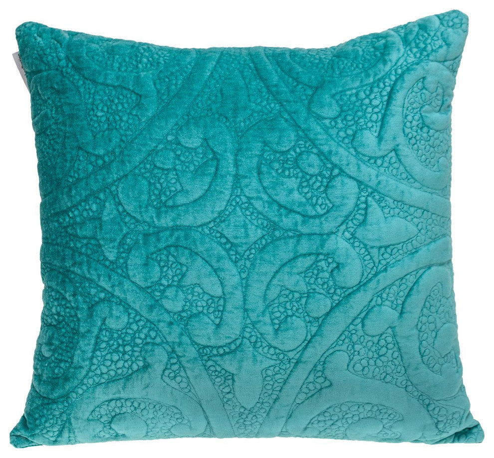 Parkland Collection Cristal Aqua Throw Pillow, Square