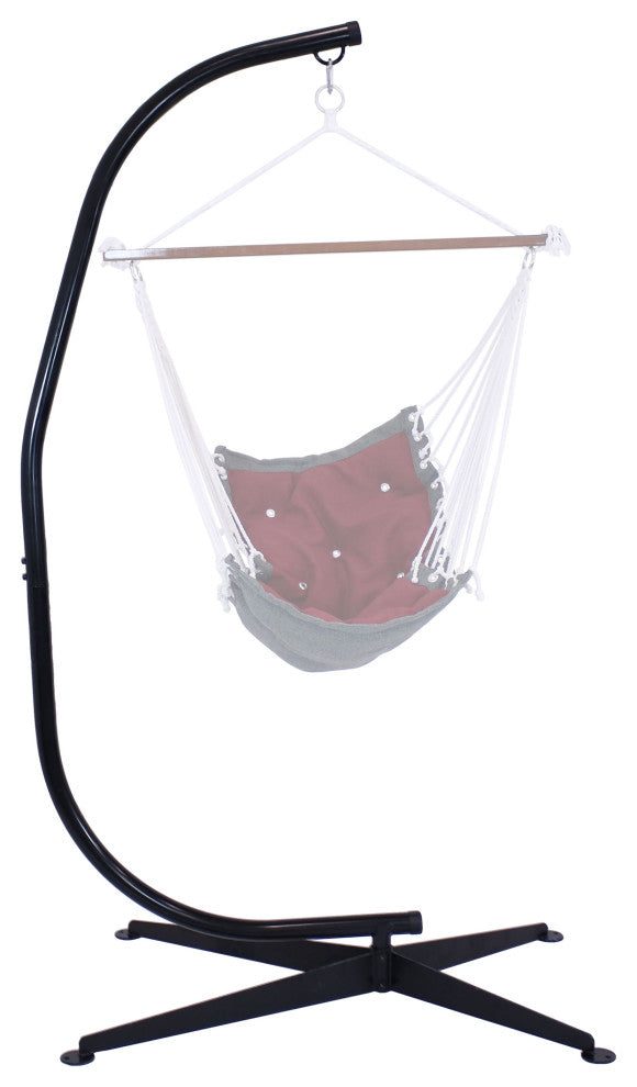 Sunnydaze Powder- Coated Steel C-Stand for Hanging Hammock Chairs and Swings