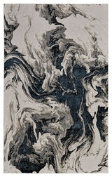 Orin Modern Abstract, Ivory/Black/Taupe, 8'x10' Area Rug