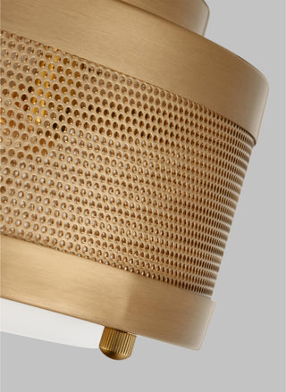 Vander Medium Ceiling Flush Mount, Satin Brass