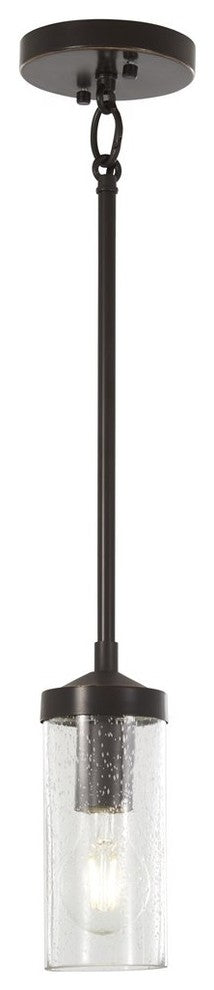 Elyton 1-Light Mini Pendant, Downton Bronze With Gold Highl