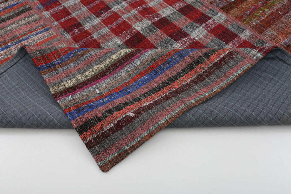 Rug N Carpet - Handmade Anatolian 6' 8'' x 9' 7'' Unique Patchwork Kilim Rug