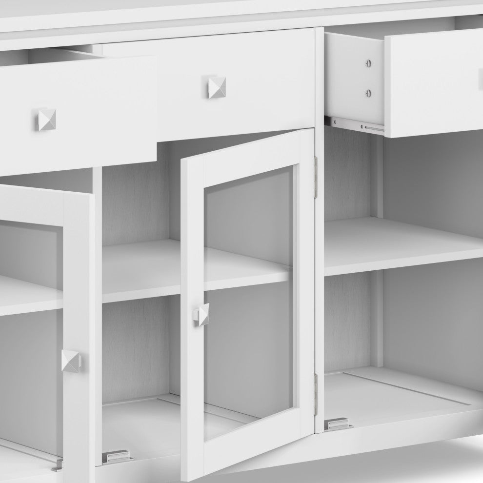 Cosmopolitan Solid Wood Sideboard Buffet, White