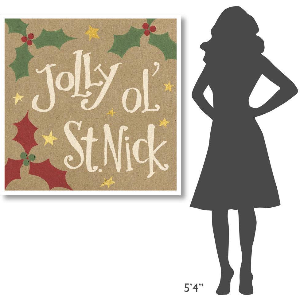 "Vintage St.Nick VII" Digital Paper Print by Anne Tavoletti, 42"x42"
