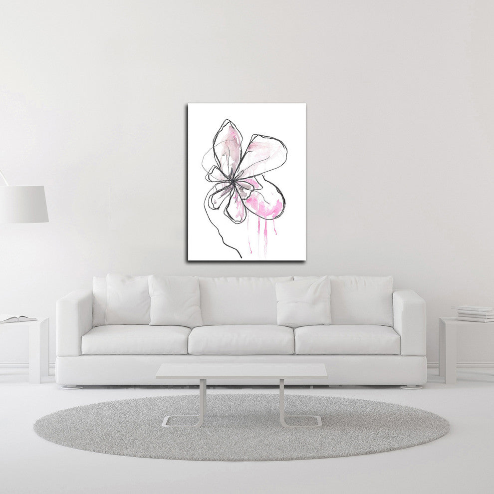Pink Modern Botanical by Jan Weiss, Print on Canvas, 24"x32"