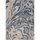 5" x 7" Navy Abstract Indoor Outdoor Area Rug