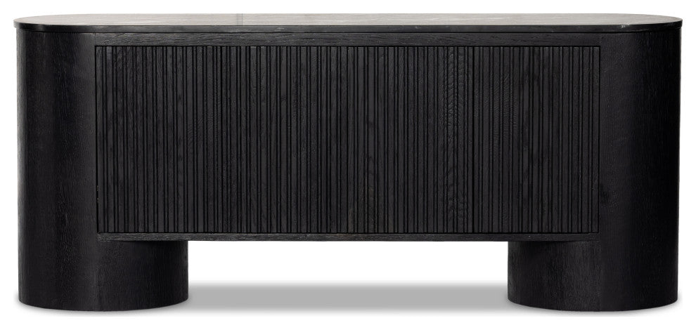 Giovani Media Console-Black Marble