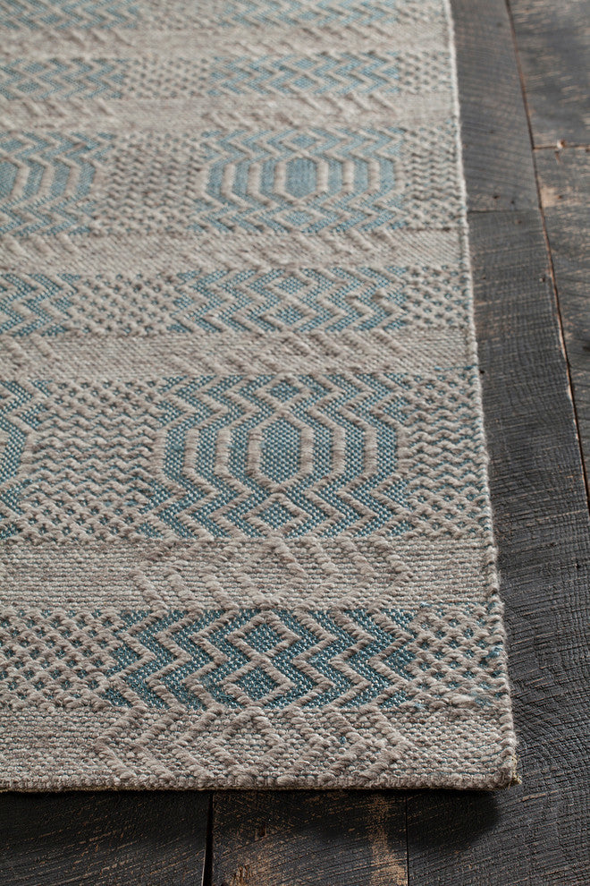Salona Contemporary Area Rug, Blue, 7'9"x10'6"