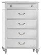 Chest with Molded Trim and Ornate Carvings, White