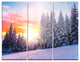 "Winter Sunset in Bulgaria" Photo Metal Wall Art, 3 Panels, 36"x28"