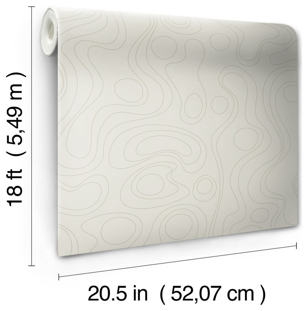 Emily Rayna Beige Lineation Peel and Stick Wallpaper