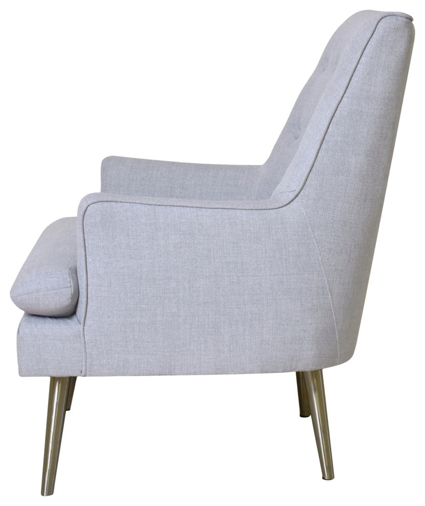 Pasargad Home Emily Wing Armchair, Beige