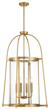 Rosedale 4-Light Pendant, Warm Brass