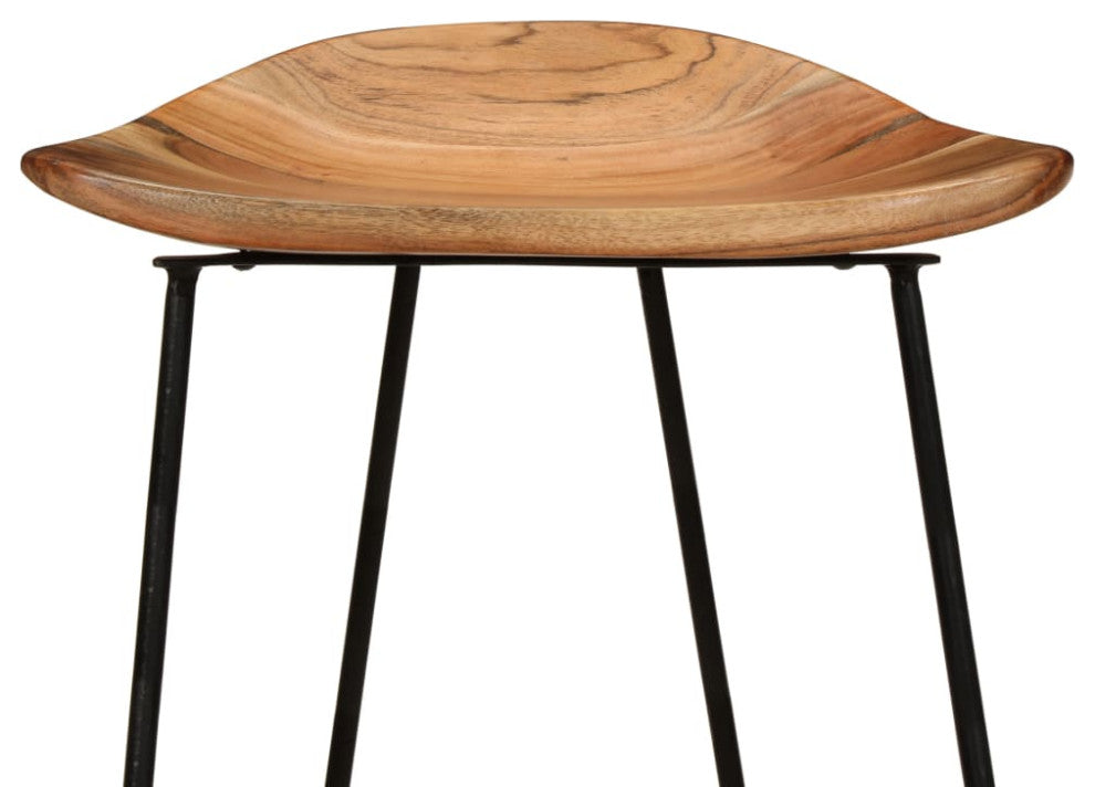 vidaXL Bar Stools 2 pcs Solid Acacia Wood