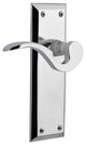 New York Plate With Manor Lever, Bright Chrome, Privacy, Non-Handed