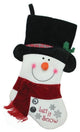 18.5" Embroidered "Let It Snow!" Snowman Christmas Stocking
