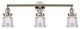 Small Canton 3-Light Bath Vanity-Light, Polished Nickel, Seedy