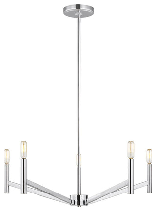 Vector 5-Light Chandelier, Chrome