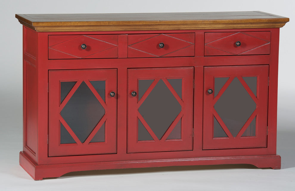 Eagle Furniture 55" Shelter Bay Credenza Console, Concord Cherry Body, Concord C