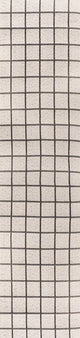 Grid Modern Squares Indoor/Outdoor Area Rug, Cream/Black, 2x8