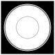 "Mealtime: White on Black - Plate" Digital Paper Print by BG.Studio, 38"x38"