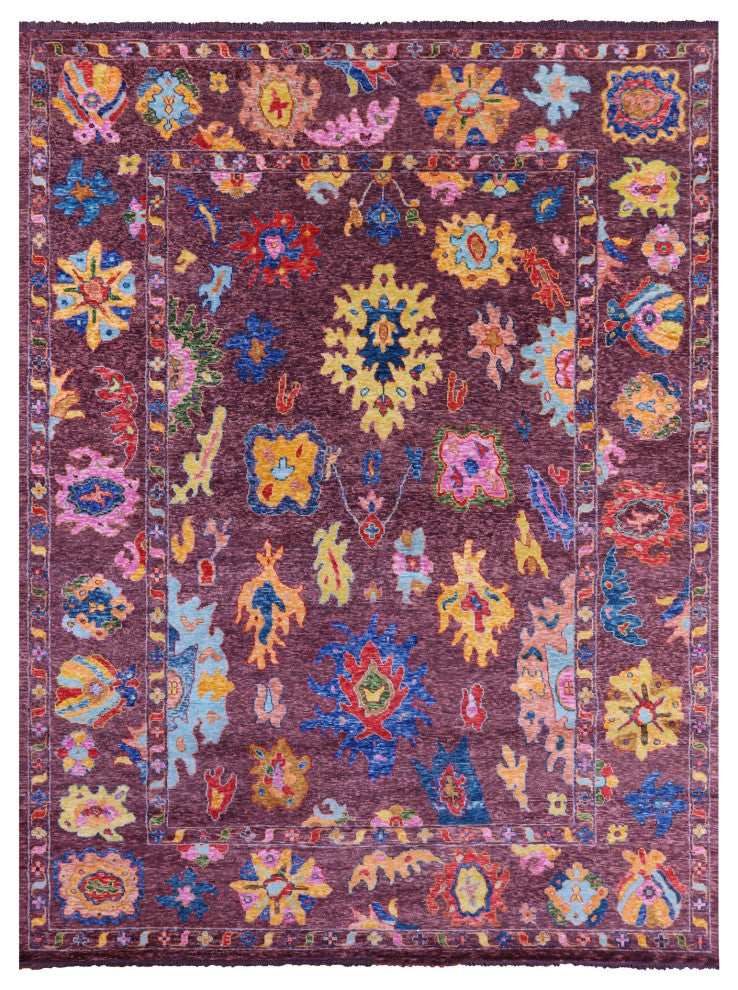 10' 0" X 13' 9" Hand Knotted Turkish Oushak Wool Rug - Q16100