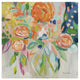 "Summer Orange Floral" Digital Paper Print by Farida Zaman, 32"x32"