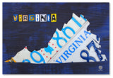 "Virginia License Plate Map" Canvas Art by Design Turnpike