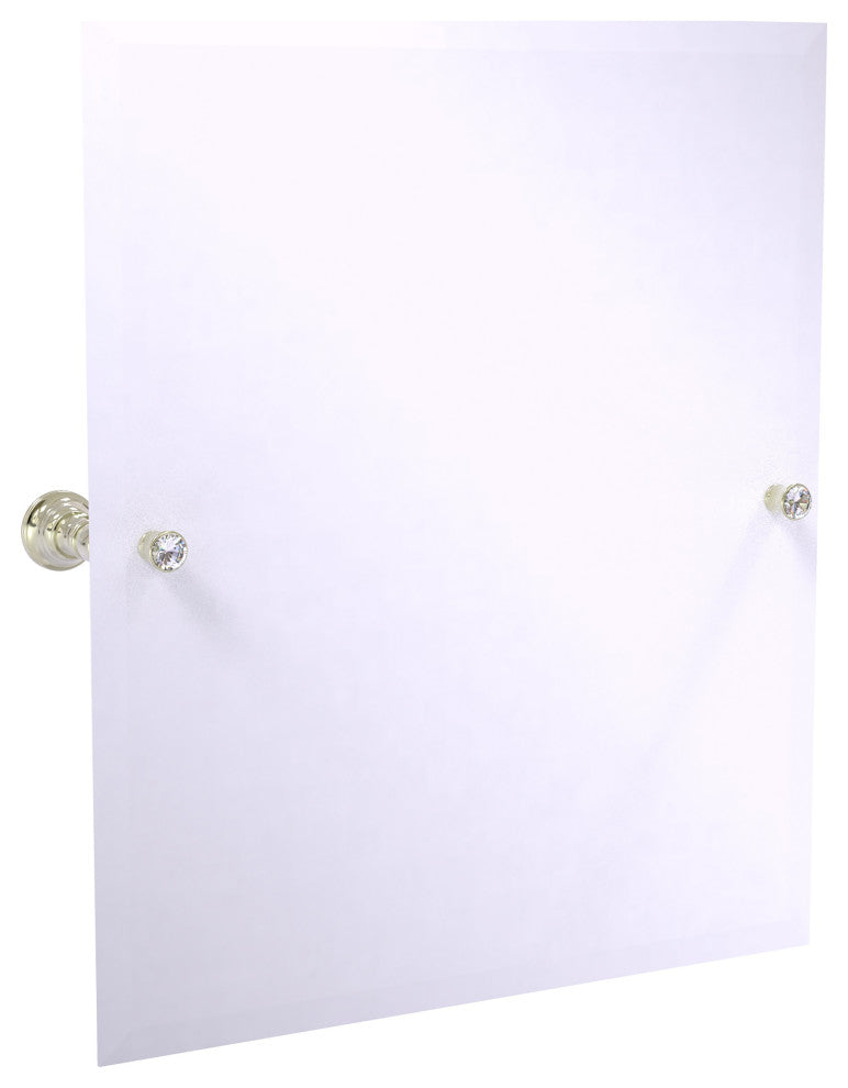 Carolina Crystal Frameless Tilt Mirror with Beveled Edge, Polished Nickel