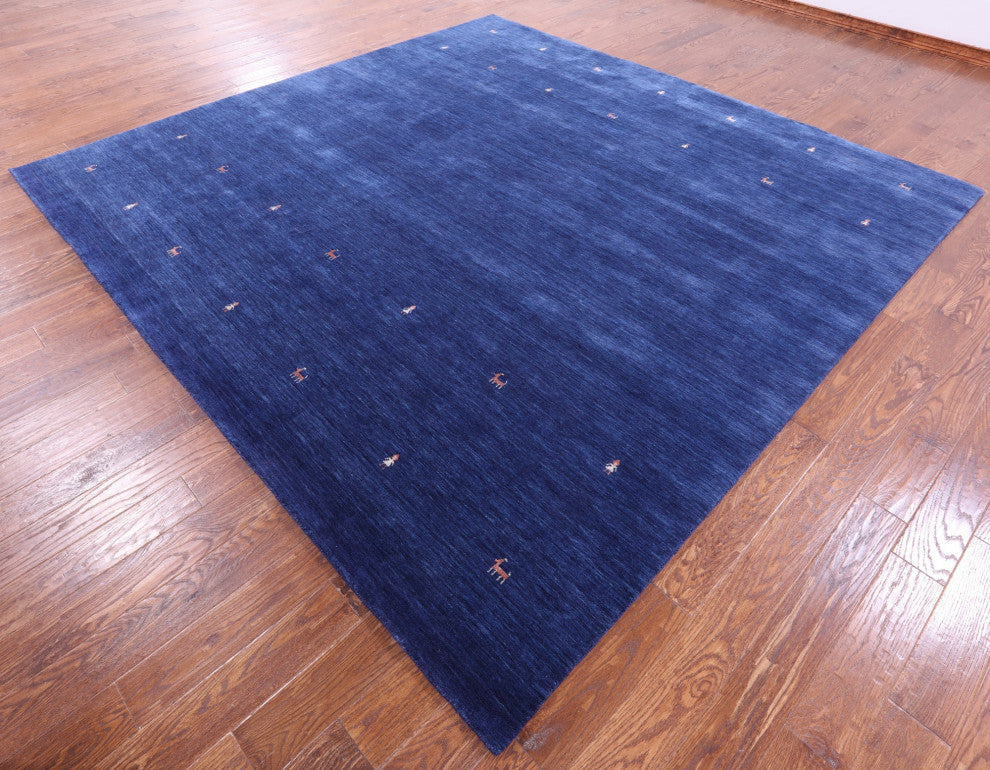 10' Square Handmade Persian Gabbeh Wool Rug - Q15044