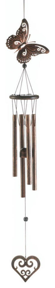 Butterfly and Heart Wind Chimes