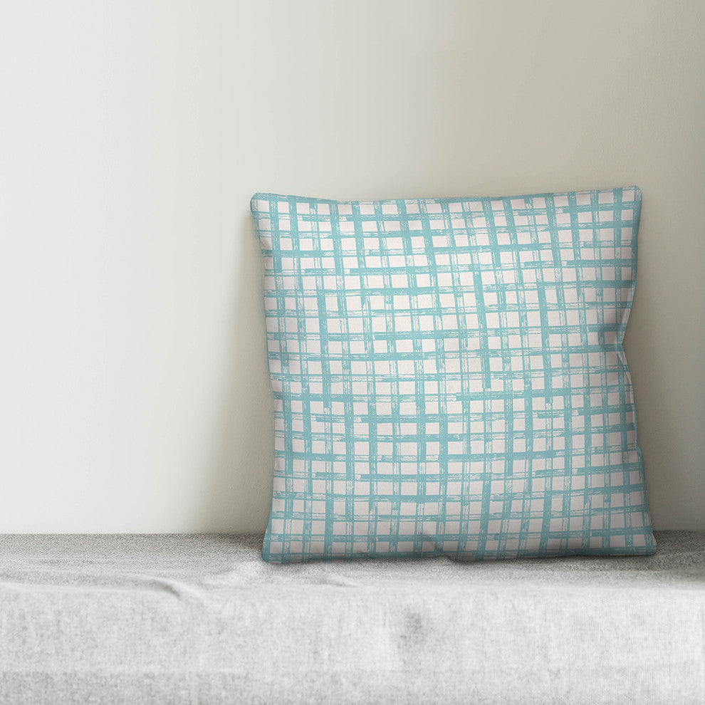 Painterly Plaid 20x20 Throw Pillow