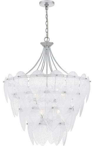 Lilestone Seven Light Pendant in Silver Leaf