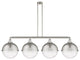 INNOVATIONS 214-SN-HFS-124-SN-LED 4-Light Island Light Brushed Satin Nickel