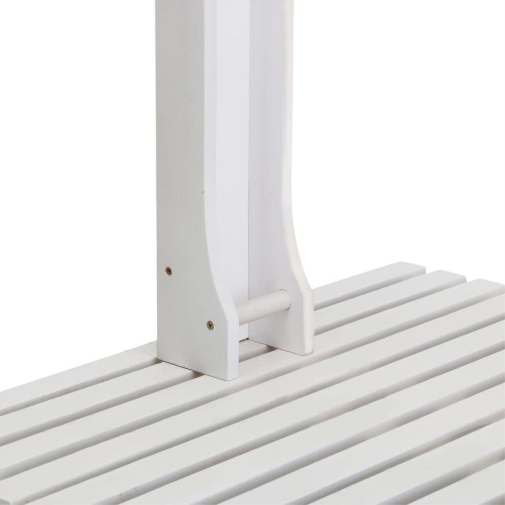 vidaXL Garden Shower White Wood