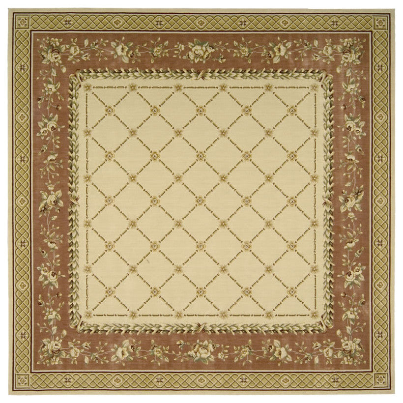 Nourison Grand Chalet CL03 12'' Square Ivory Rug