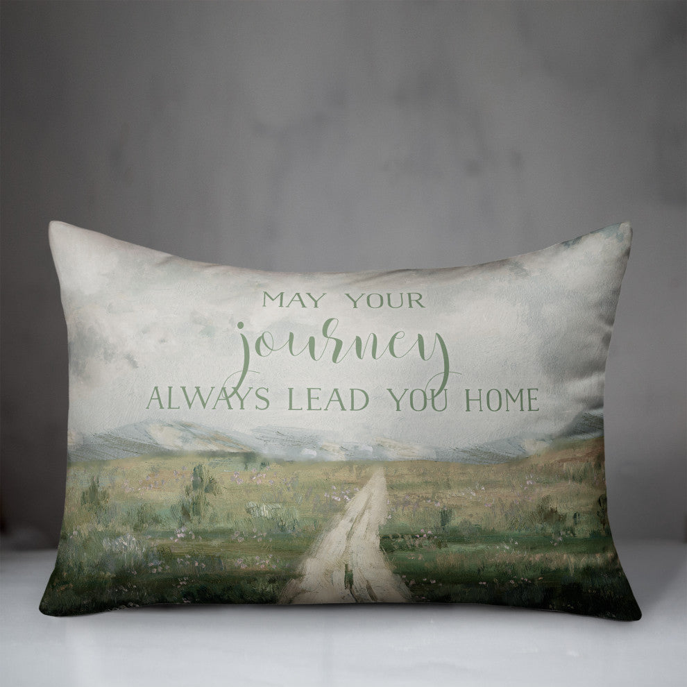 May Your Journey Lead You Home 14"x20" Spun Poly Pillow