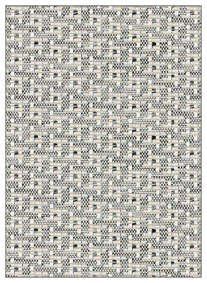 Couristan Virgin Gorda Indoor/Outdoor Area Rugs | 50+ Custom Sizes Available, Silver, 6'x9'