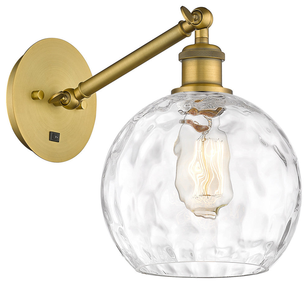 Innovations 317-1W-BB-G1215-8-LED 1-Light Sconce, Brushed Brass