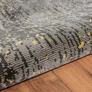 8??x 10??Gray and Yellow Abstract Sprinkle Area Rug